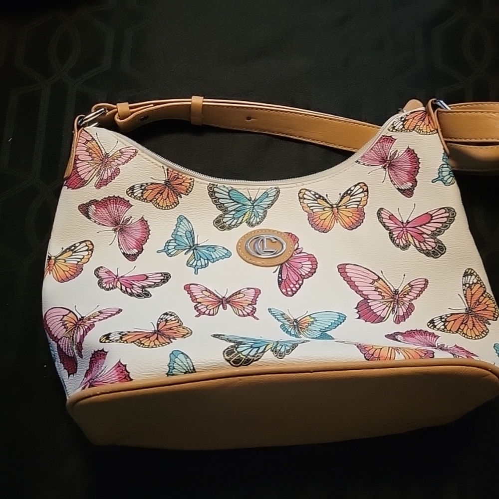 CL By Laundry Butterfly Print Women's Bag Spring Butterflies Purse Shoulder Bag